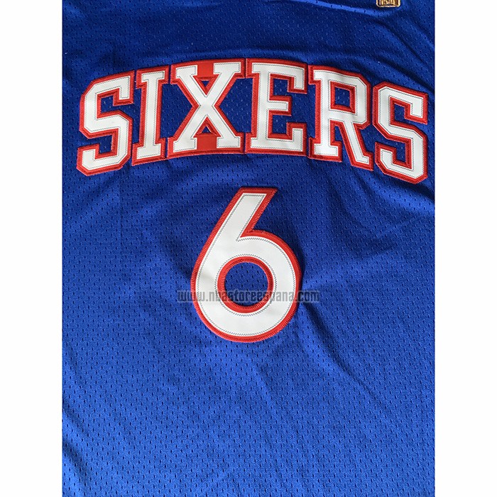 Camiseta Philadelphia 76ers Julius Erving NO 6 Mitchell & Ness 1982-83 Azul